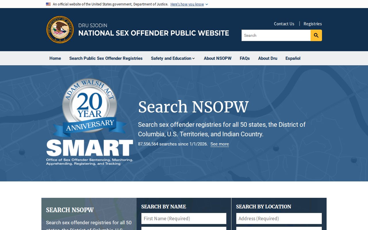 Douglas County sex offender search national NSOPW interface