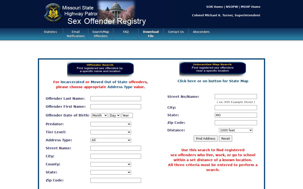 Douglas County sex offender registry official search form